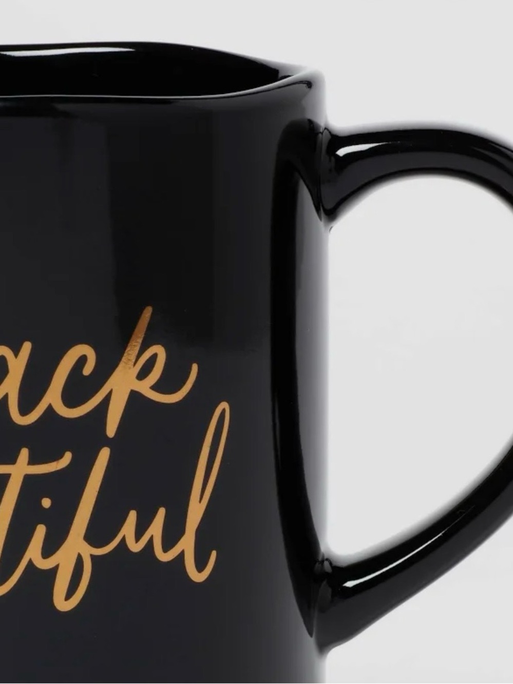 Opalhouse “Black Is  Beautiful” Mug with Gold Script - 16oz - Picture 3 of 4